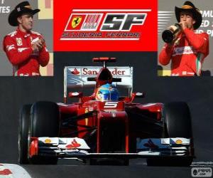Puzzle Fernando Alonso - Ferrari - 2012 Ηνωμένες Πολιτείες Grand Prix, 3η ταξινομούνται
